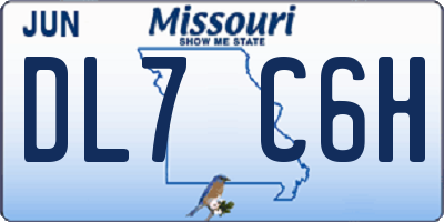 MO license plate DL7C6H