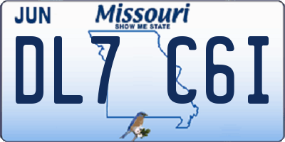 MO license plate DL7C6I