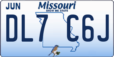 MO license plate DL7C6J
