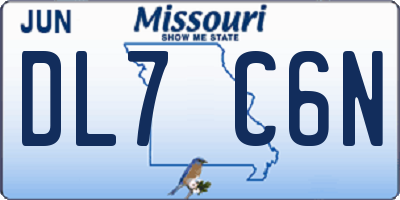MO license plate DL7C6N