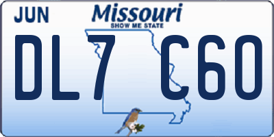 MO license plate DL7C6O