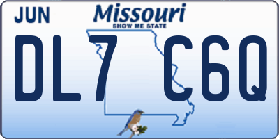 MO license plate DL7C6Q