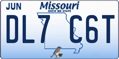 MO license plate DL7C6T