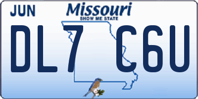 MO license plate DL7C6U