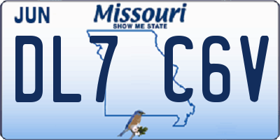 MO license plate DL7C6V