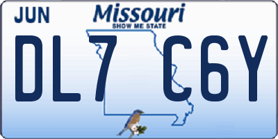 MO license plate DL7C6Y