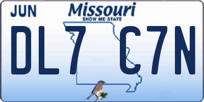 MO license plate DL7C7N