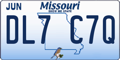 MO license plate DL7C7Q