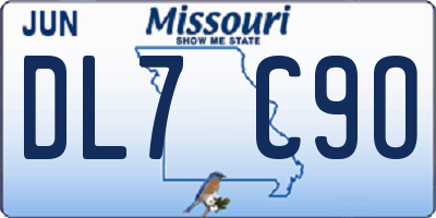 MO license plate DL7C9O
