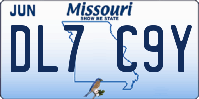 MO license plate DL7C9Y