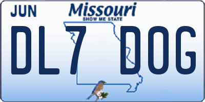 MO license plate DL7D0G