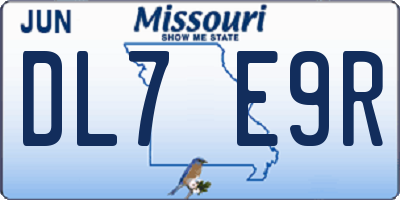 MO license plate DL7E9R