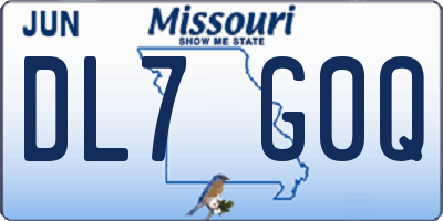 MO license plate DL7G0Q