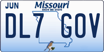 MO license plate DL7G0V