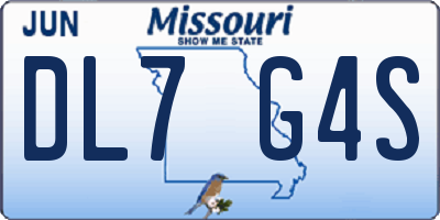 MO license plate DL7G4S
