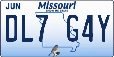 MO license plate DL7G4Y