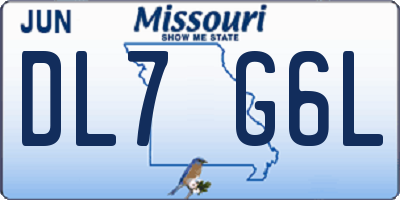 MO license plate DL7G6L
