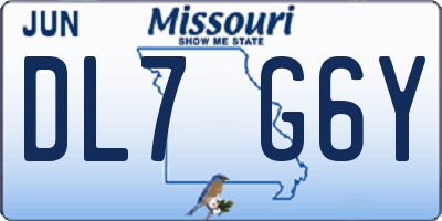 MO license plate DL7G6Y