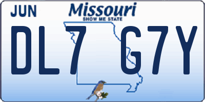 MO license plate DL7G7Y