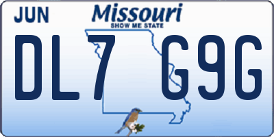 MO license plate DL7G9G