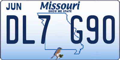 MO license plate DL7G9O