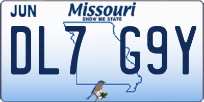 MO license plate DL7G9Y