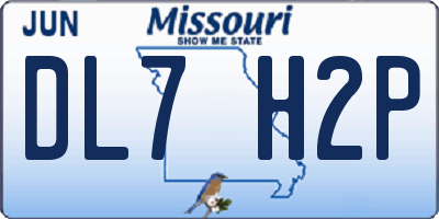 MO license plate DL7H2P
