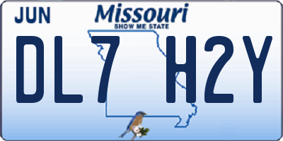 MO license plate DL7H2Y