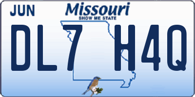 MO license plate DL7H4Q