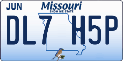 MO license plate DL7H5P