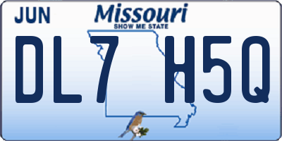 MO license plate DL7H5Q
