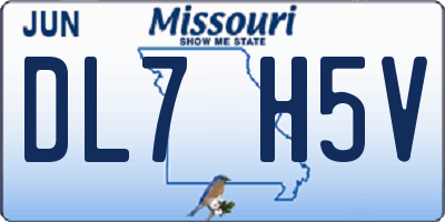 MO license plate DL7H5V