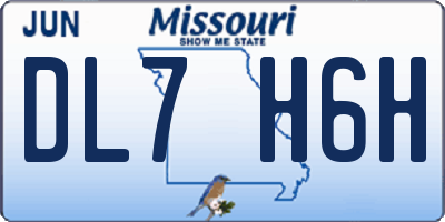 MO license plate DL7H6H