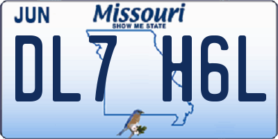 MO license plate DL7H6L