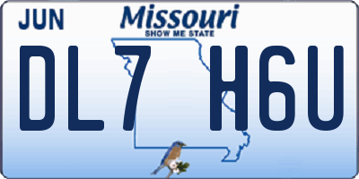 MO license plate DL7H6U