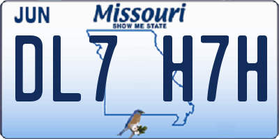 MO license plate DL7H7H