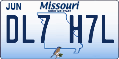 MO license plate DL7H7L