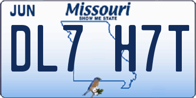MO license plate DL7H7T