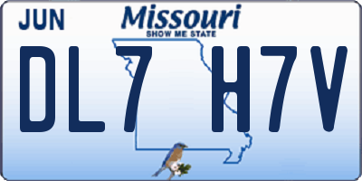 MO license plate DL7H7V