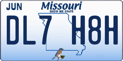 MO license plate DL7H8H