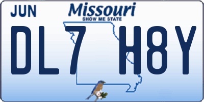 MO license plate DL7H8Y