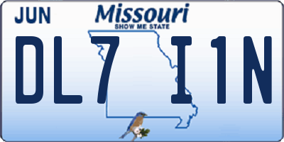 MO license plate DL7I1N