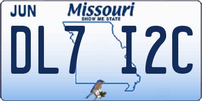 MO license plate DL7I2C
