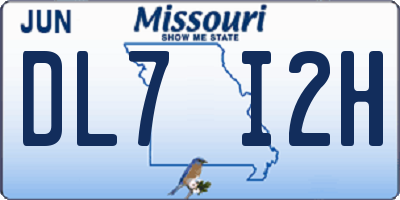 MO license plate DL7I2H