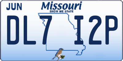 MO license plate DL7I2P