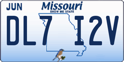 MO license plate DL7I2V