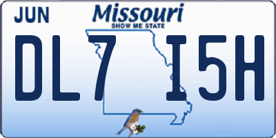 MO license plate DL7I5H