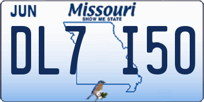 MO license plate DL7I5O