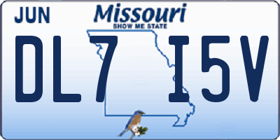MO license plate DL7I5V