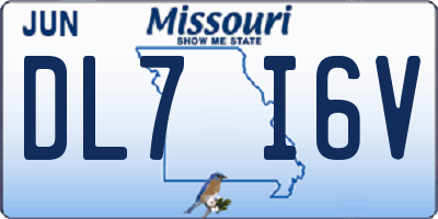 MO license plate DL7I6V